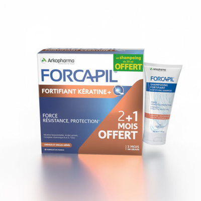 Image FORCAPIL - Fortifiant kératine + Anti-casse + un shampooing offert