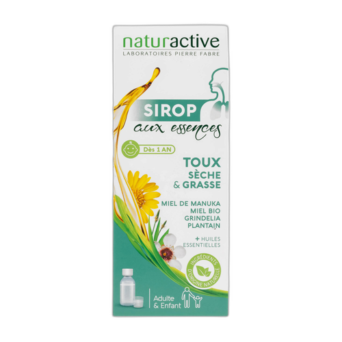 Naturactive - ORL - Sirop aux essences Toux sèche & Toux grasse - dispositif médical 120mL